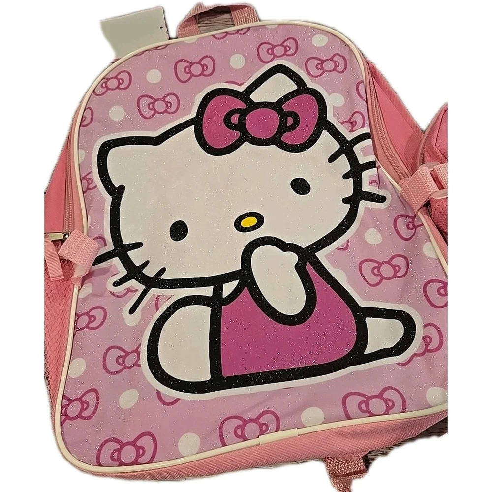 Hello Kitty by SANRIO Backpack w/ Round Detachable Insulated Lunch Bag NWT (192)